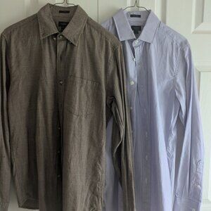 Lot of 2 Men's J Crew Button Down Shirts, slim fit and Ludlow both size S